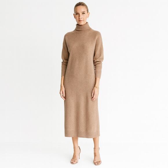 Mijeong Park Cashmere Turtleneck Knit Midi Dress Small - Picture 1 of 6